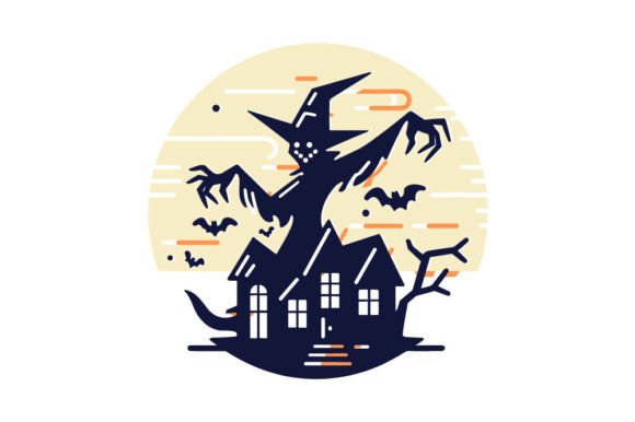 Bringing the Magic of Halloween in the Witch's House to Life Through Vector Design