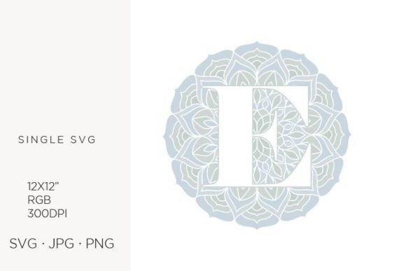 Elegant Mandala Monogram Letter E Design