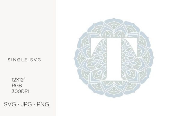 Elevate Your Designs with the Mandala Monogram Letter T