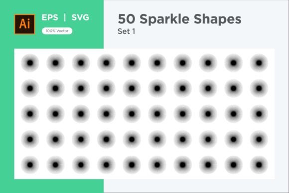 Elevating Digital Design with the Sparkle Shape Symbol Sign V3-50 -1 Collection