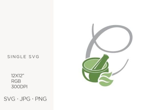 Mortar and Pestle, Spice & Letter C Logo