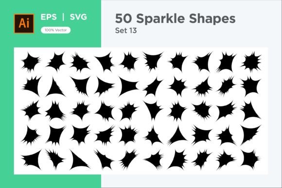 Sparkle Shape Symbol Sign V1-50-13