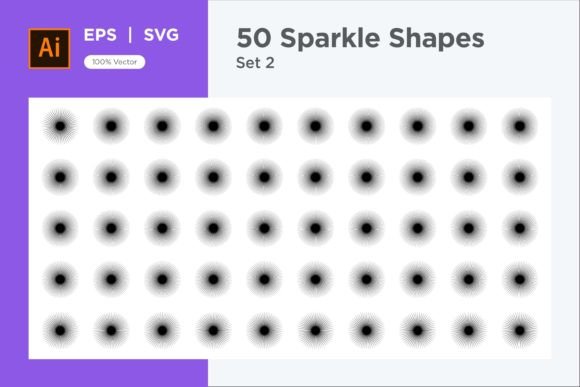 Sparkle Shape Symbol Sign V3-50 -2