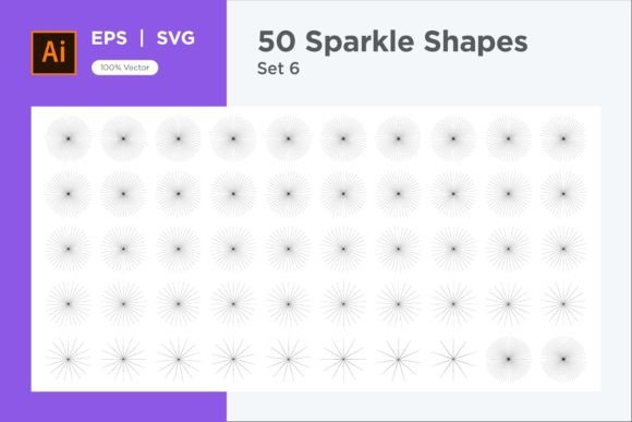 Sparkle Shape Symbol Sign V3-50 -6