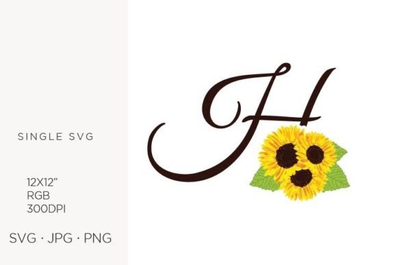 Sunflowers Letter H: A Versatile SVG Design Element